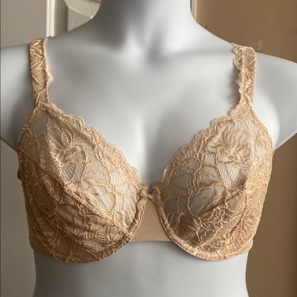 Bali Elegant Lace Underwire Bra - Tan